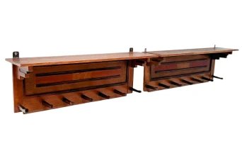 Two Art Deco Modernist Coat Racks by P.E.L. Izeren for De Genneper Molen